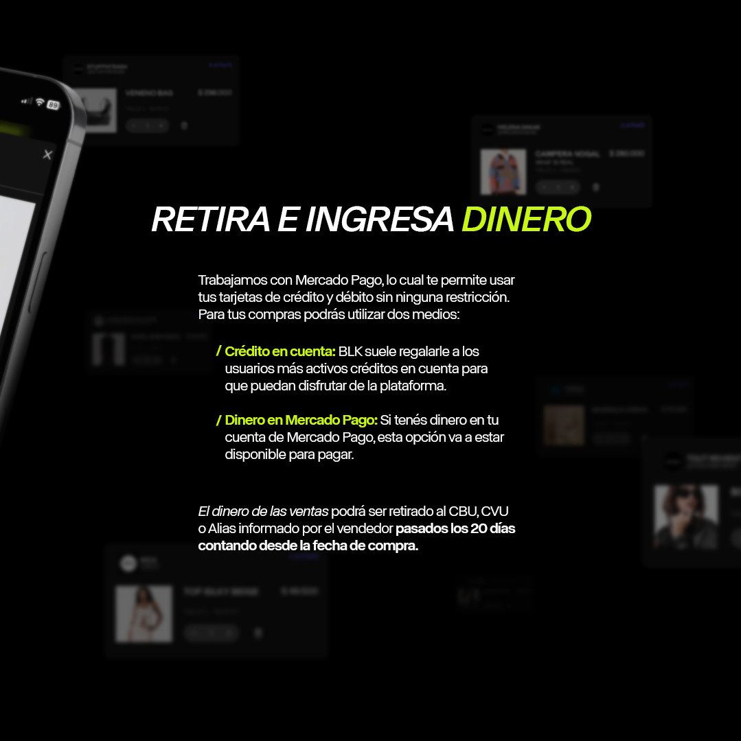 ¿Querés vender o comprar ropa en BLK y no sabés por dónde empezar?  Deslizá este carrusel y enterate paso a paso cómo hacerlo

Simple, rápido y sin vueltas 😎

#modacircular #marketplace #modasostenible #blkmarket