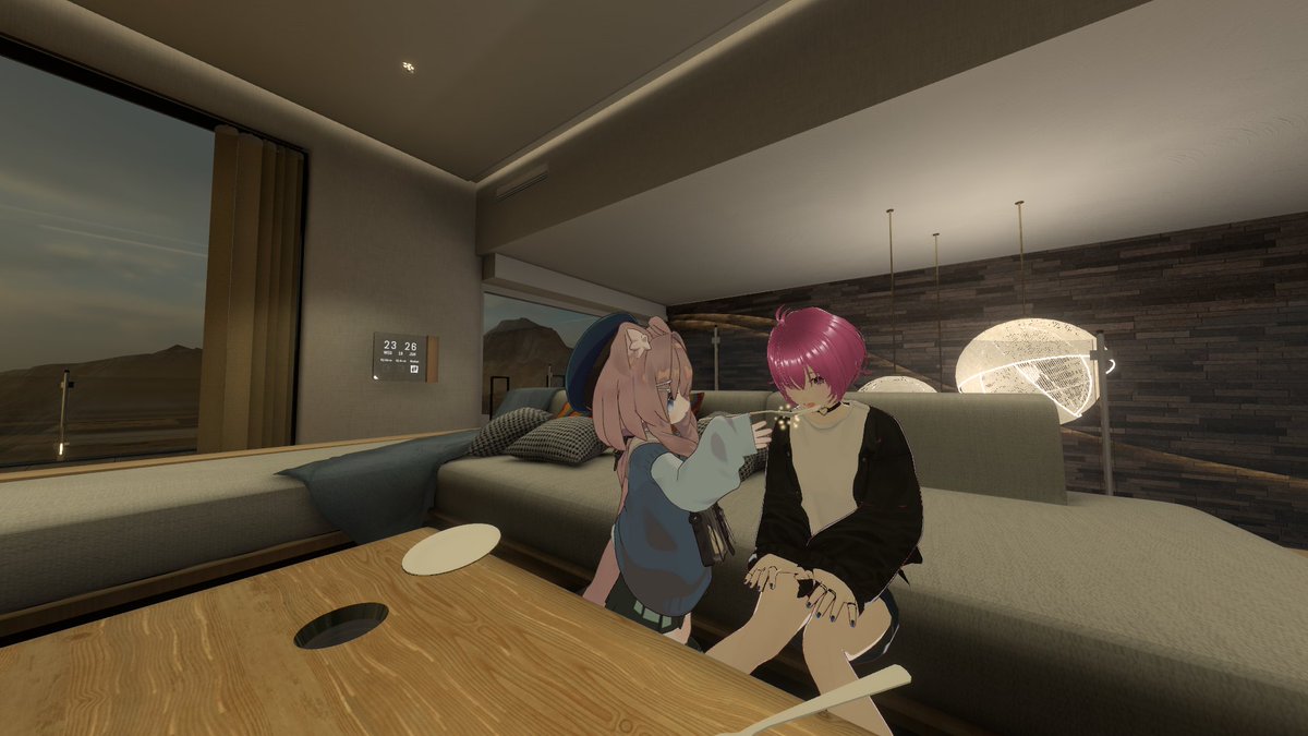 VRCだと、どりさんにケーキをあーんしてもらえるから幸せ