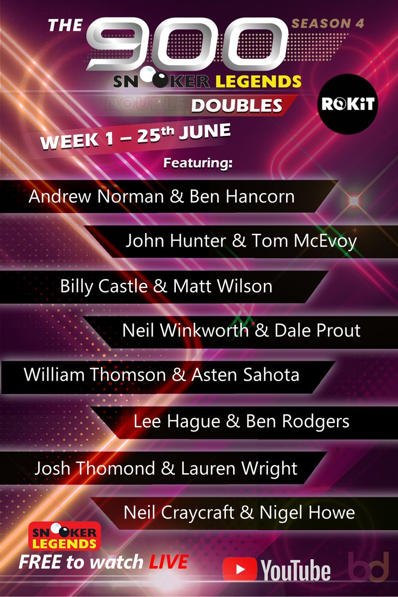 this time next week..... youtube.com/@snookerlegends