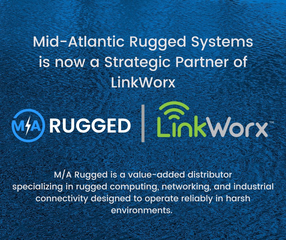 MA_Rugged's tweet image. We’re thrilled to announce our #partnership with @LinkWorx! M/A Rugged now delivers high-uptime, multi-carrier connectivity for rugged systems in remote, demanding environments—keeping fleets online, efficient, and mission-ready. #RuggedComputing #IoTConnectivity #FieldOperations