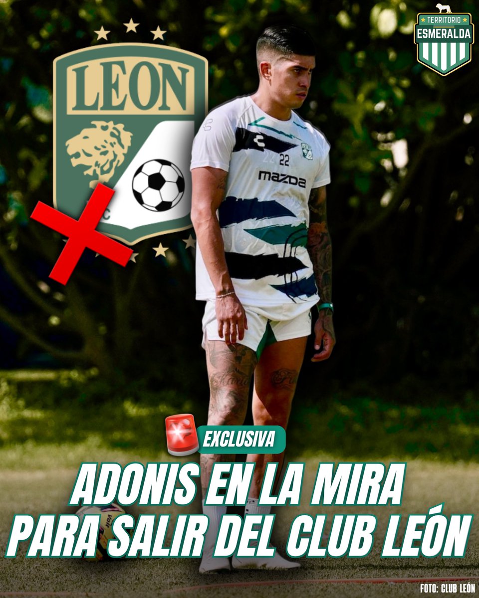 🚨 ADIÓS ADONIS | El central argentino Adonis Frías se perfila para ser la segunda baja del Club León. ⬇️

El jugador de 27 años vivió su peor semestre al momento en el equipo, y fuentes confirman en exclusiva a Territorio Esmeralda que Frías y León desean separar sus caminos. 👋🏻