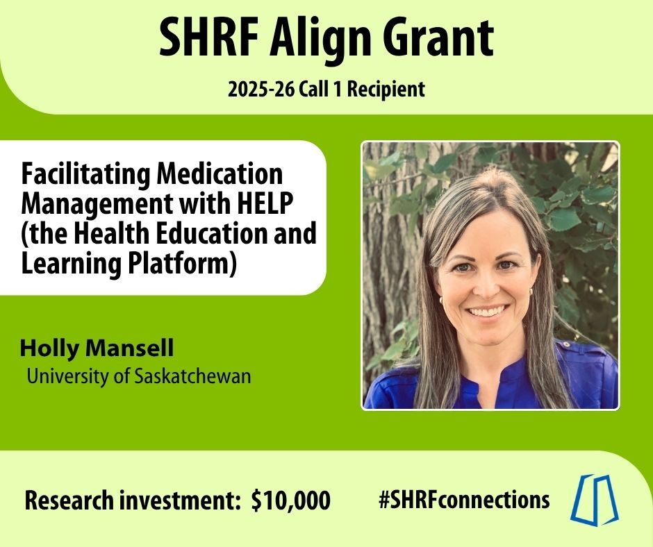 Saskatchewan Health Research Foundation - SHRF (@_shrf_) on Twitter photo We proudly announce Holly Mansell at <a href="/usask/">U of Saskatchewan</a> College of Pharmacy & Nutrition as one of our Connections Align Grant recipients!
Visit our website to learn more: shrf.ca/post/2025-26-a…
<a href="/CNTRP/">Canadian Donation and Transplant Research Program</a> We proudly announce Holly Mansell at <a href="/usask/">U of Saskatchewan</a> College of Pharmacy & Nutrition as one of our Connections Align Grant recipients!
Visit our website to learn more: shrf.ca/post/2025-26-a…
<a href="/CNTRP/">Canadian Donation and Transplant Research Program</a>