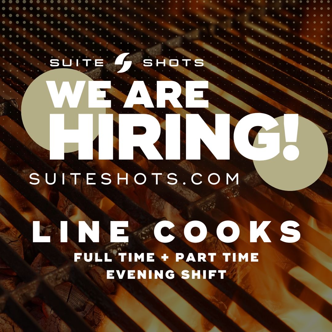 Suite_Shots's tweet photo. 🏌️‍♂️ Work where golf meets gourmet!
Suite Shots is hiring evening shift Line Cooks for our high-energy, scratch-made kitchen. 
•
📍 Apply today:  https://t.co/rnnHzWEnxc
#JoinTheTeam #SuiteShots #LineCook #WorkHardPlayHard #KeeptItZesty https://t.co/F8GwYdukIm