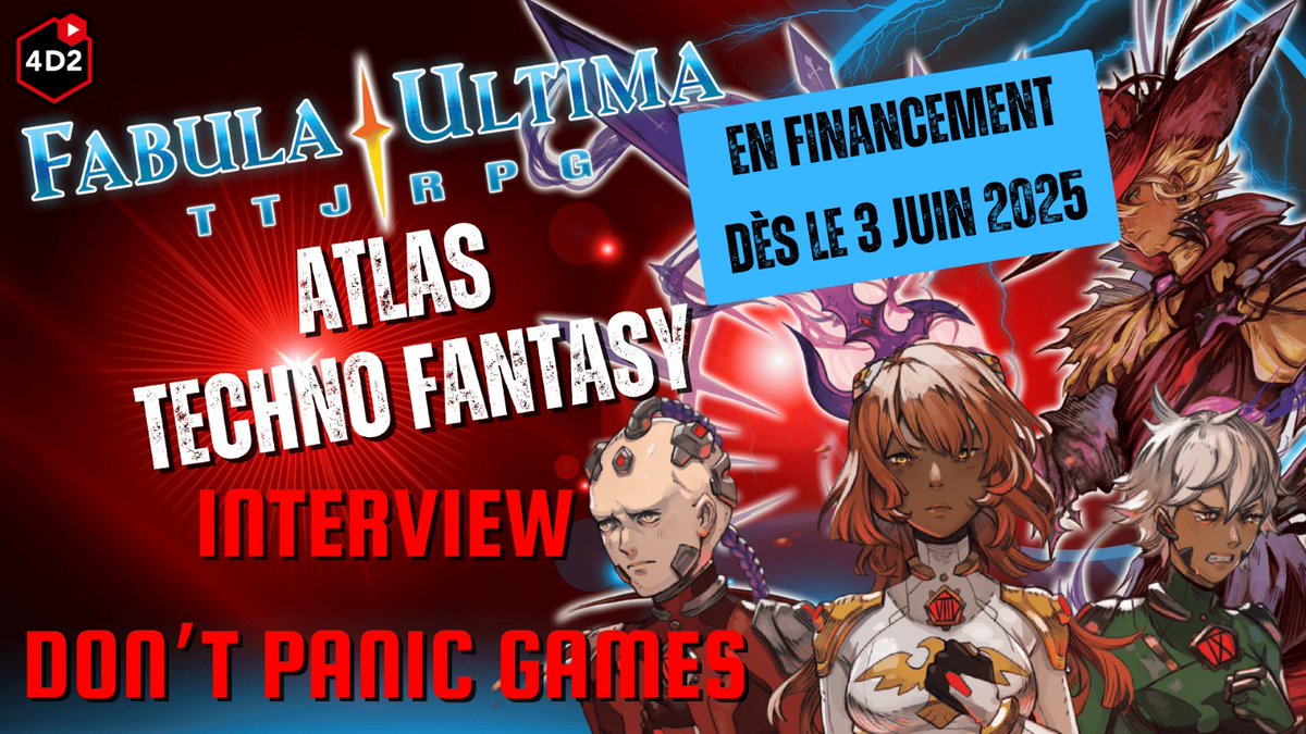 Studio 4D2 (@studio4d2) on Twitter photo L'interview de <a href="/DontPanicGames1/">Don't Panic Games</a> est disponible maintenant sur Youtube youtu.be/vemDV-i2dwU?si…
Merci à eux de nous avoir fait confiance pour les accompagner sur le lancement de le financement participatif de l'Atlas de Techno Fantasy gameontabletop.com/cf5001/atlas-d… L'interview de <a href="/DontPanicGames1/">Don't Panic Games</a> est disponible maintenant sur Youtube youtu.be/vemDV-i2dwU?si…
Merci à eux de nous avoir fait confiance pour les accompagner sur le lancement de le financement participatif de l'Atlas de Techno Fantasy gameontabletop.com/cf5001/atlas-d…