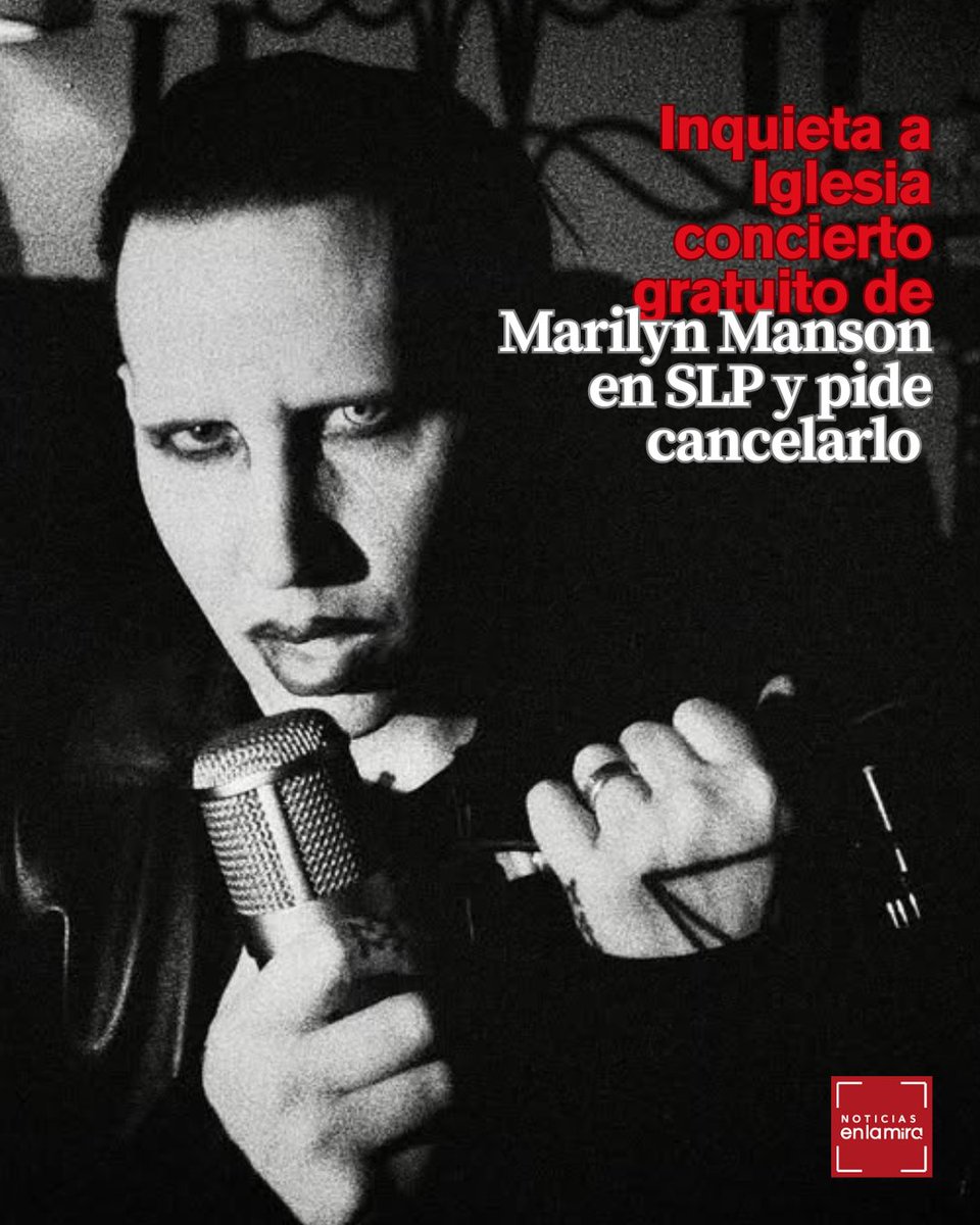 OficialEnLaMira's tweet photo. #Estados ¿Son #TeamIglesia o #TeamManson? 🎤 “Ya no estamos en la época de la Santa Inquisición” — Gobernador de San Luis Potosí reacciona a concierto de #MarilynManson tras petición del arzobispo de cancelarlo 🔗 Lee todo el chismecito https://t.co/LTHQ1twlMG https://t.co/QhJIitvjne