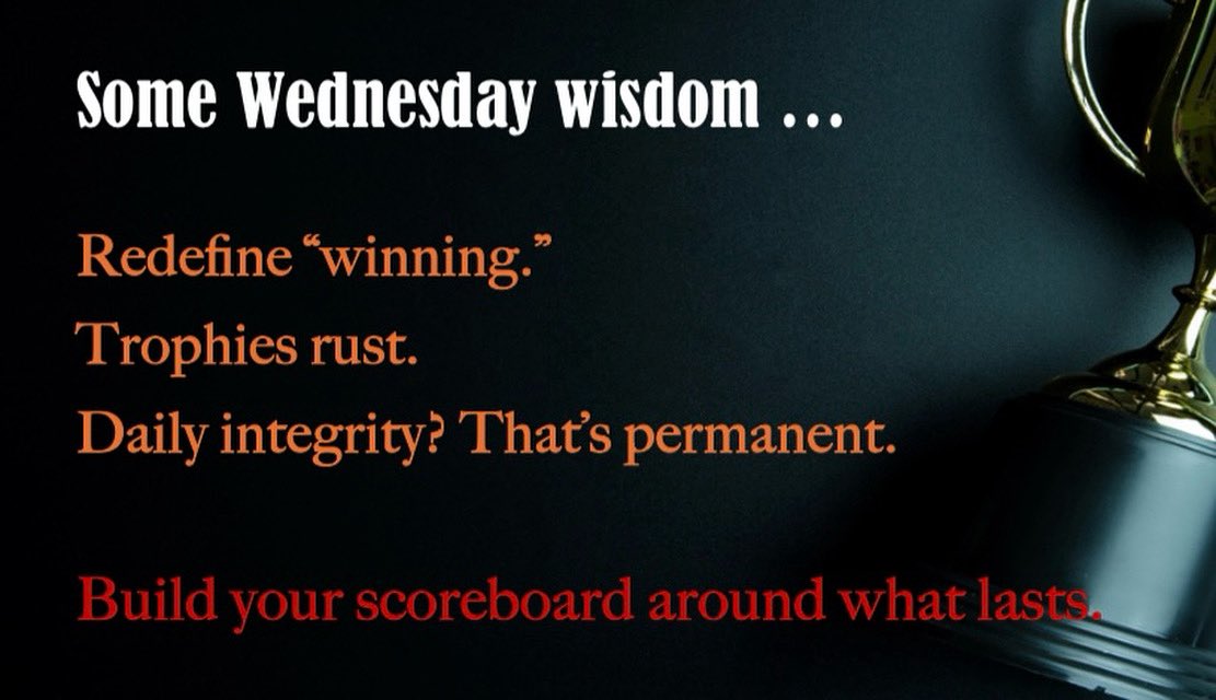 Next Shift Network (@nxtshiftnetwork) on Twitter photo Wise words from <a href="/ColkyJonov10/">Colin Jonov</a>
Take a minute to consider whether you're building your personal "scoreboard" around things that last ... things like your values, your character, your relationships.
Why?? Because the game ends but your impact doesn't. Wise words from <a href="/ColkyJonov10/">Colin Jonov</a>
Take a minute to consider whether you're building your personal "scoreboard" around things that last ... things like your values, your character, your relationships.
Why?? Because the game ends but your impact doesn't.