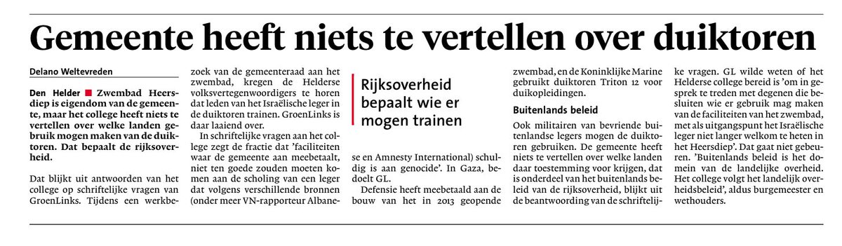 Einde discussie in <a href="/RaadDenHelder/">RaadDenHelder</a> over gebruik Triton 12.