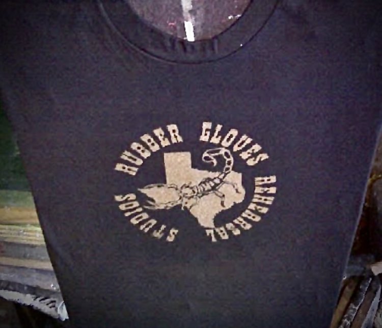 Printing shirts with the Scorpion/Texas logo. 
(2011)