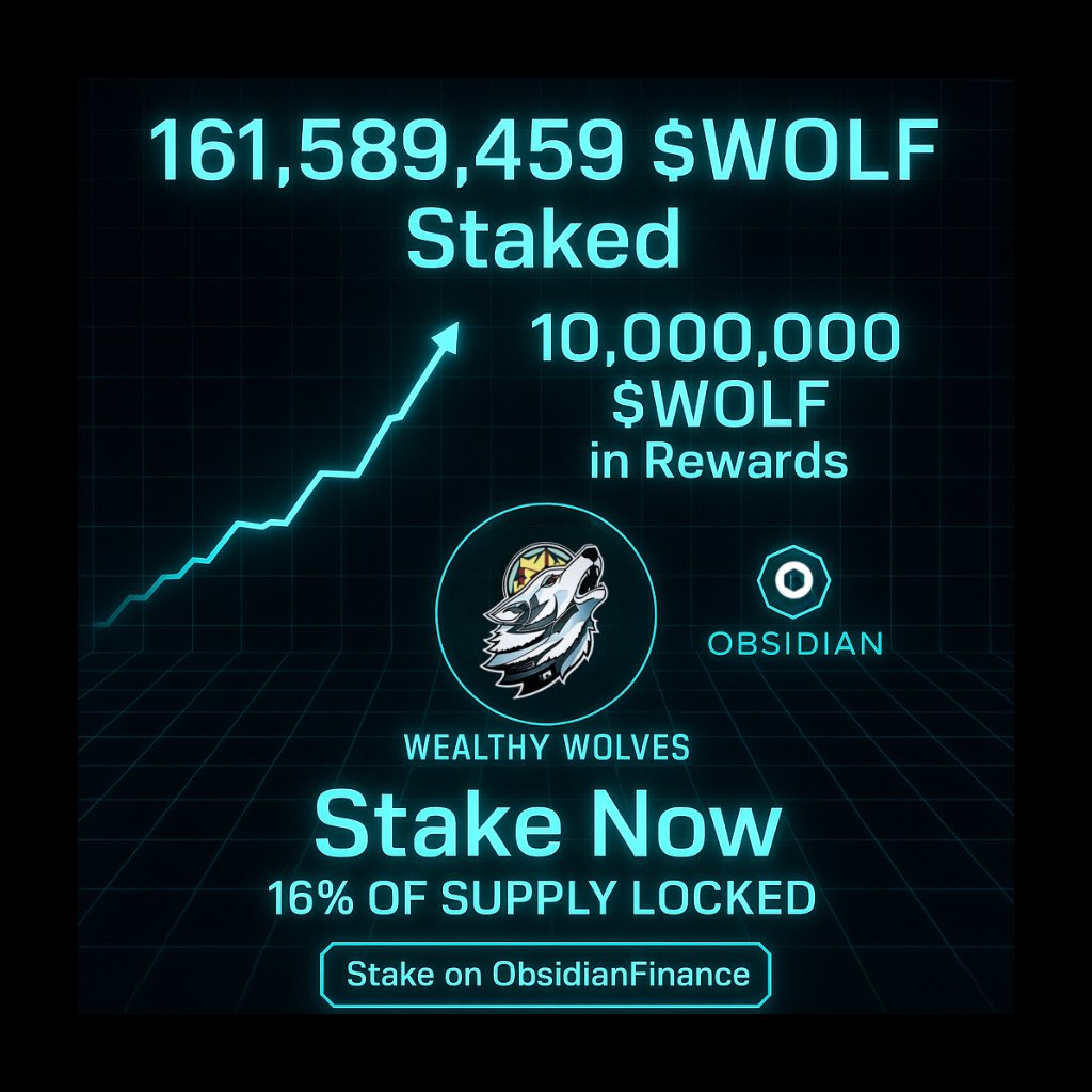 The_Crypto_Phenom (@cro_phenom) on Twitter photo π₯ STAKE & EARN π₯
161,589,459 The Wealth Coin $WOLF staked
16% of supply locked in π§
10,000,000 $WOLF in rewards π°
π’ Start staking now on <a href="/ObsidianSwap/">Obsidian Finance</a>
π CA: 0x4db0551144ae47e37c3697a1e2f00aa5f1005424
π WealthyWolves.store
#TheWealthCoin #WOLF #Cronos #CryptoStaking π₯ STAKE & EARN π₯
161,589,459 The Wealth Coin $WOLF staked
16% of supply locked in π§
10,000,000 $WOLF in rewards π°
π’ Start staking now on <a href="/ObsidianSwap/">Obsidian Finance</a>
π CA: 0x4db0551144ae47e37c3697a1e2f00aa5f1005424
π WealthyWolves.store
#TheWealthCoin #WOLF #Cronos #CryptoStaking