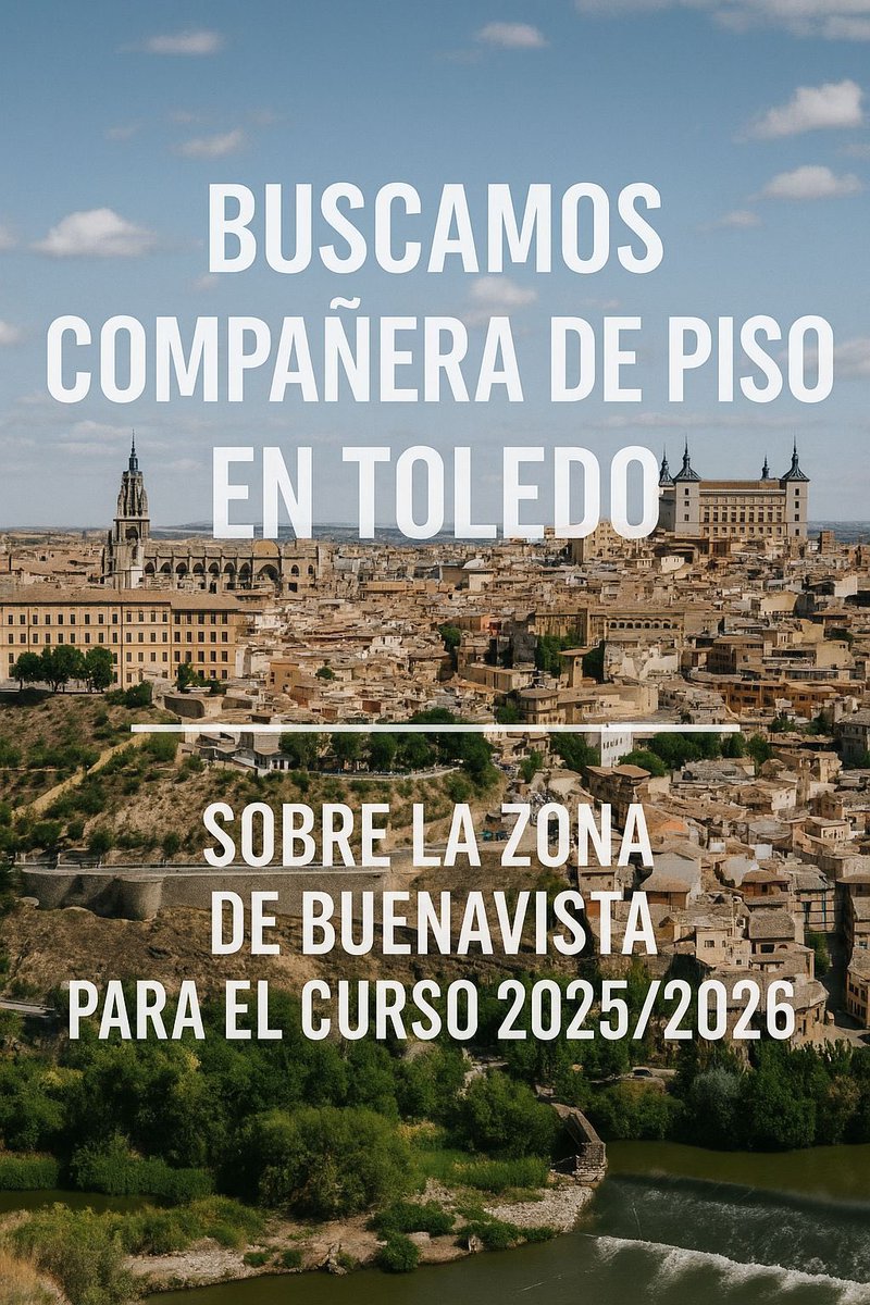 Buscamos compañera de piso para el curso 25/26 sobre la zona de buenavista!!