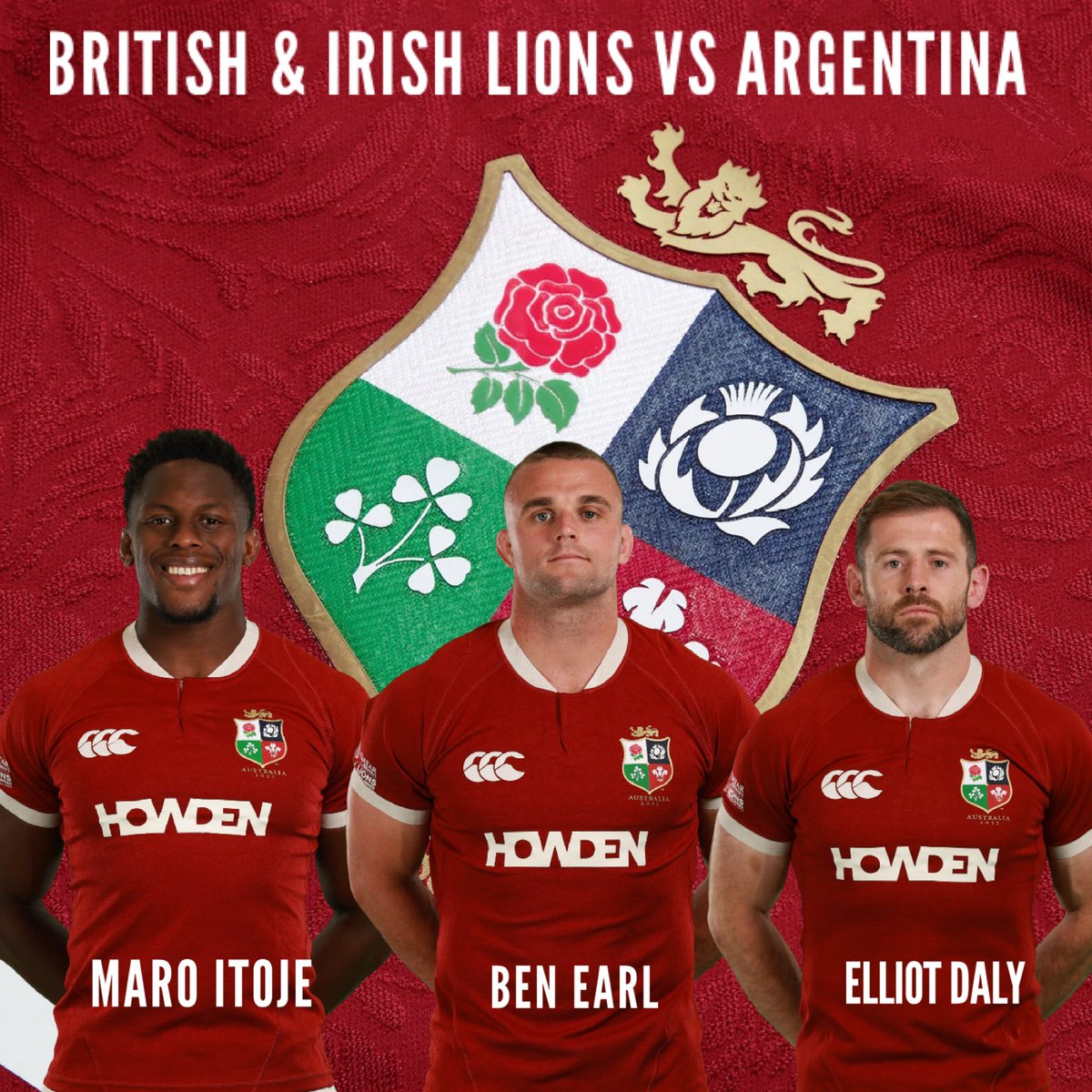 🦁 Lions x Saracens 💫

Maro Itoje, Ben Earl &amp; Elliot Daly are all picked in the 23 for Friday night’s opener vs Argentina in Dublin.

Huge congrats to the trio. Go well lads!

#SarriesFamily ⚫🔴 | #Lions2025