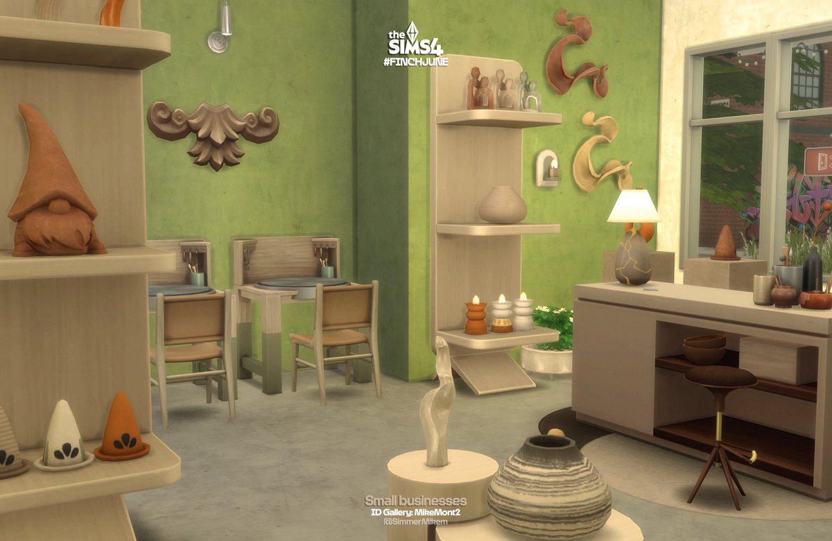 My entry for the #finchjune from <a href="/simsbyfinch/">Sims by Finch</a> ✨ a small ceramic business in Nordhaven. Small, simple and limited pack 👀
#ShowUsYourBuilds <a href="/TheSims/">The Sims</a>