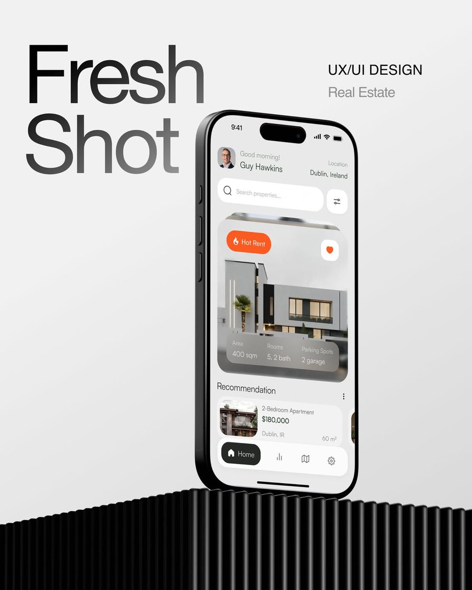framerdesignerr's tweet photo. A clean and elegant mobile app concept designed for real estate exploration and market analysis.

#mobileappdesign, #userinterface, #appithappen, #mobileapp, #mobileappdevelopment, #mobileapplication, #mobileappdesigner, #iosdesign, #uiux, #uiuxdesign, #productdesigner https://t.co/IOJAevmw82