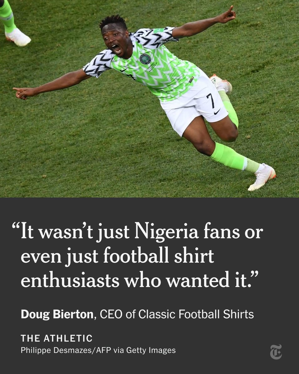 The New York Times (@nytimes) on Twitter photo From <a href="/TheAthleticFC/">The Athletic | Football</a>: In 2018, ahead of the FIFA World Cup, designer Matthew Wolff and Nike made a Nigeria football kit that became a modern trailblazer. “It was probably the first football shirt to have this drop moment that transcended football.” nyti.ms/3G1nyCG From <a href="/TheAthleticFC/">The Athletic | Football</a>: In 2018, ahead of the FIFA World Cup, designer Matthew Wolff and Nike made a Nigeria football kit that became a modern trailblazer. “It was probably the first football shirt to have this drop moment that transcended football.” nyti.ms/3G1nyCG