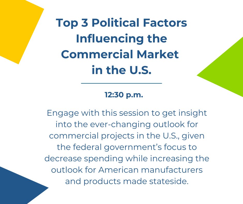 Over on the commercial track at #FGIAconf, FGIA’s Kathy Krafka Harkema will lead a session about the top three political factors currently influencing the commercial market in the U.S.