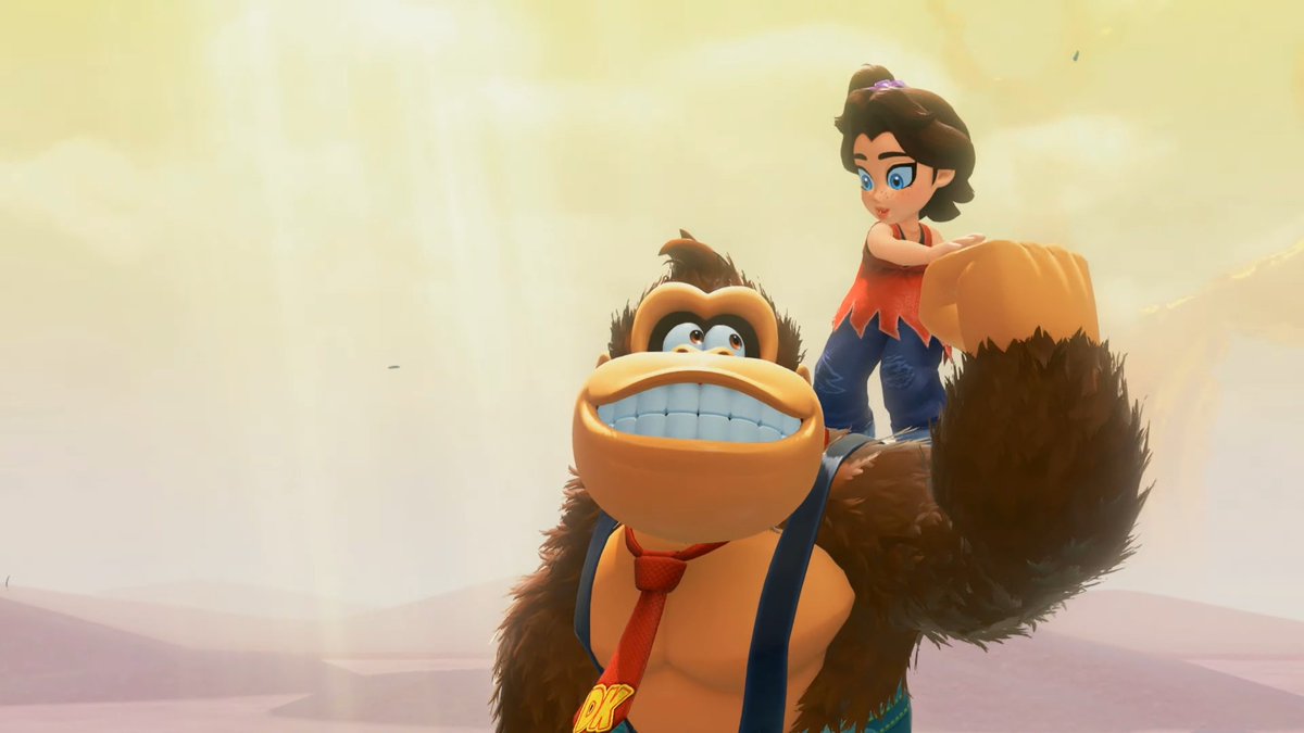 James_Batchelor's tweet image. Okay, DK having a purple rock monster on his shoulder made some sort of sense, but how is Pauline not going to be seriously injured / ripped to shreds as you're punching your way through rock or rolling through the levels?!