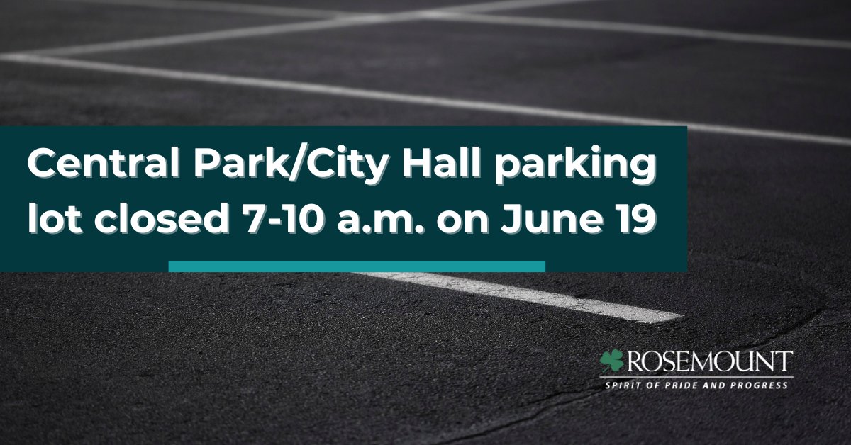 NOTICE: If you're planning to head to Central Park tomorrow morning, please note that parking will be unavailable between 7-10 a.m. Contractors will be performing a pavement treatment. This work will also affect parking near both City Hall entrances. Please plan accordingly.