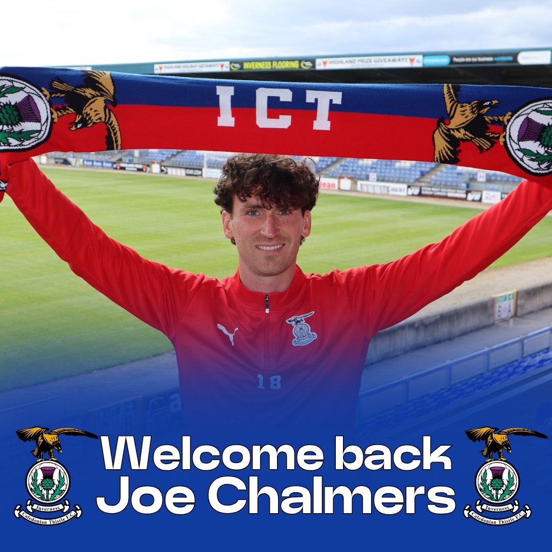 ✍️ #ICTFC can confirm the signing of midfielder Joe Chalmers on a 1-year deal

Welcome back to ICTFC, Joe! 🔴🔵

➡️ ictfc.com/joe-chalmers-s…