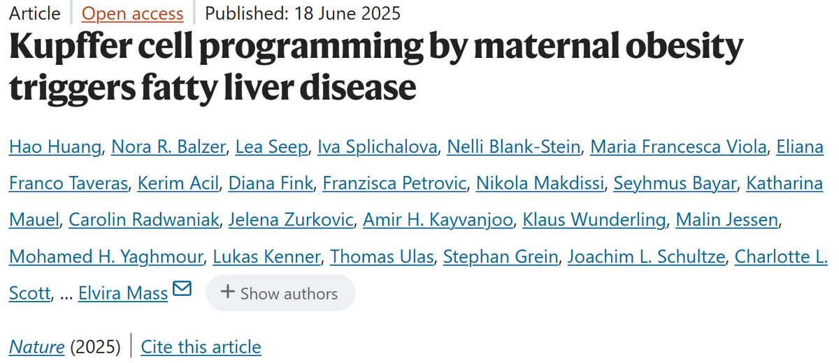 Justin Perry - Perry Lab (@justinperryphd) on Twitter photo New work from <a href="/lab_mass/">Mass Lab</a> <a href="/UniBonn/">Rheinische Friedrich-Wilhelms-Universität Bonn</a> <a href="/ImmunoSens/">ImmunoSensation</a> out <a href="/Nature/">nature</a> also shows maternal diet affects offspring macrophage function & disease susceptibility. Moral? We need funding for such studies. <a href="/NIH/">NIH</a> <a href="/NIHDirector_Jay/">Jay Bhattacharya, MD, PhD</a> <a href="/RobertKennedyJr/">Robert F. Kennedy Jr</a> <a href="/HHSGov/">HHS.gov</a>
Mass Lab study here: nature.com/articles/s4158… New work from <a href="/lab_mass/">Mass Lab</a> <a href="/UniBonn/">Rheinische Friedrich-Wilhelms-Universität Bonn</a> <a href="/ImmunoSens/">ImmunoSensation</a> out <a href="/Nature/">nature</a> also shows maternal diet affects offspring macrophage function & disease susceptibility. Moral? We need funding for such studies. <a href="/NIH/">NIH</a> <a href="/NIHDirector_Jay/">Jay Bhattacharya, MD, PhD</a> <a href="/RobertKennedyJr/">Robert F. Kennedy Jr</a> <a href="/HHSGov/">HHS.gov</a>
Mass Lab study here: nature.com/articles/s4158…