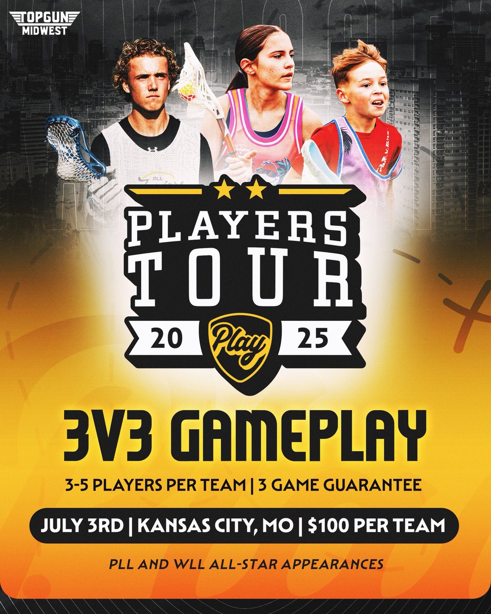 PLL_Academy's tweet image. The PLL & WLL are hosting a 3v3 Tournament during Lexus All-Star Weekend in Kansas City 🏆
Grab some friends and register your team: gamewkndprodays.leagueapps.com/tournaments/46…