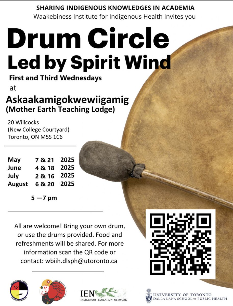 Waakebiness Institute for Indigenous Health (@wbiih_) on Twitter photo Join us for an evening of rhythm, connection, and community at the Waakebiness Institute for Indigenous Health. All are welcome to drum, share, and celebrate together! Link will be in our bio !
๐๏ธ June 18, 2025
๐ 20 Willcocks
๐ 5-7 PM Join us for an evening of rhythm, connection, and community at the Waakebiness Institute for Indigenous Health. All are welcome to drum, share, and celebrate together! Link will be in our bio !
๐๏ธ June 18, 2025
๐ 20 Willcocks
๐ 5-7 PM