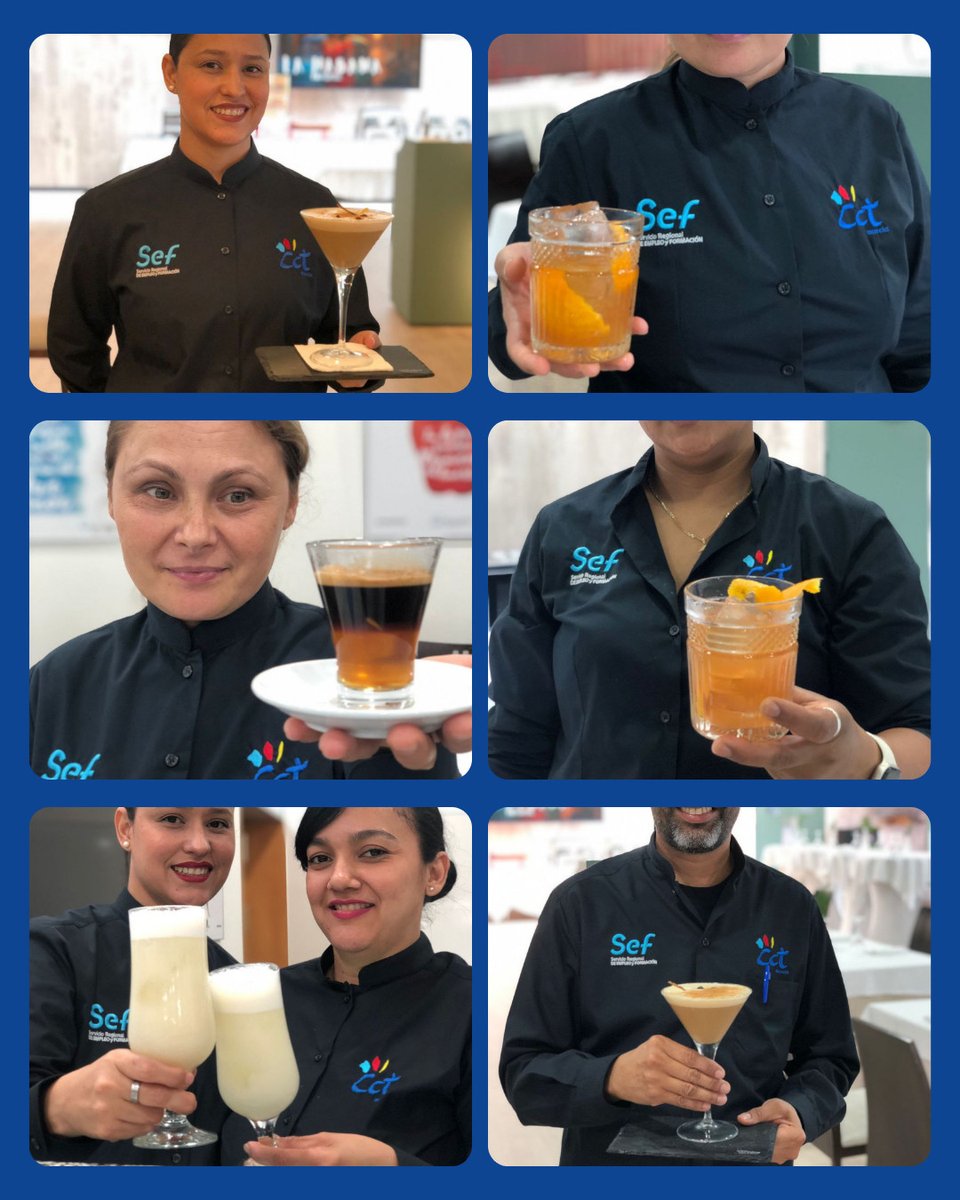 Os dejamos aquí estas fotos de nuestros mismos alumnos en acción: un turno como baristas ☕ y otro de coctelería 🍹… ¡un trabajazo de 10! 👏✨

#SoyCCT #CCTMurcia #formacion #barista #cockteleria