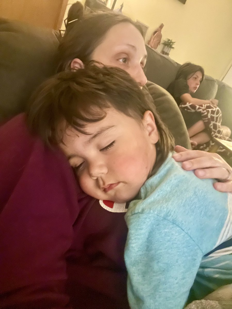 Raylan fell asleep in my arms last night while big brother and I watched a movie, It’s been awhile since he’s done this..
They grow up so darn fast ❤️