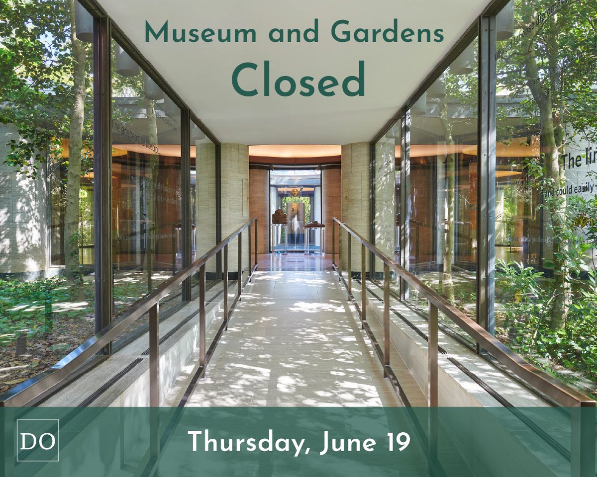 As a reminder to all visitors, the Museum and Gardens at Dumbarton Oaks will be closed Thursday, June 19 in observance of Juneteenth. We look forward to welcoming everyone back on Friday, June 20.

Follow us and go to doaks.org to check on upcoming closures.
