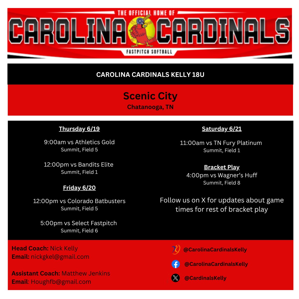 Coaches we have several '26's and a '27 still looking for there college home.  Would love to see you at a game!!