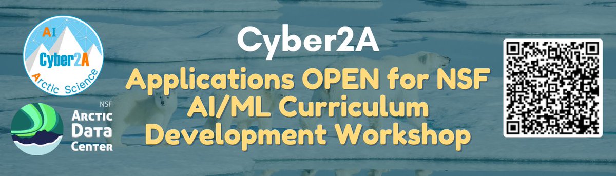 📣🍎 Applications are open until June 30th for the NSF AI/ML Curriculum Development Workshop (Cyber2A). Read more about the workshop and apply at the link in our latest blog post: arcticdata.io/all/news/2025/…