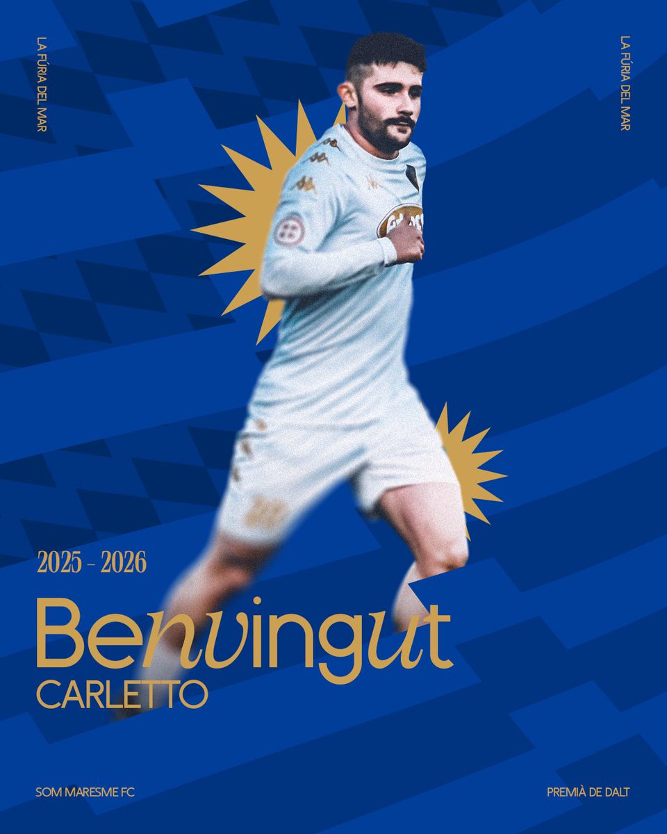 ✍️ 𝑩𝒆𝒏𝒗𝒊𝒏𝒈𝒖𝒕 𝒂𝒍 𝑺𝒐𝒎 𝑴𝒂𝒓𝒆𝒔𝒎𝒆 𝑭𝑪, 𝑪𝒂𝒓𝒍𝒆𝒕𝒕𝒐!

𝑪𝒂𝒓𝒍𝒆𝒕𝒕𝒐 és nou jugador del 𝑺𝒐𝒎 𝑴𝒂𝒓𝒆𝒔𝒎𝒆 𝑭𝑪.

Migcampista amb potència, criteri i precisió.

Format al <a href="/RCDeportivo/">RC Deportivo</a>, arriba per aportar control, visió i capacitat de lideratge.