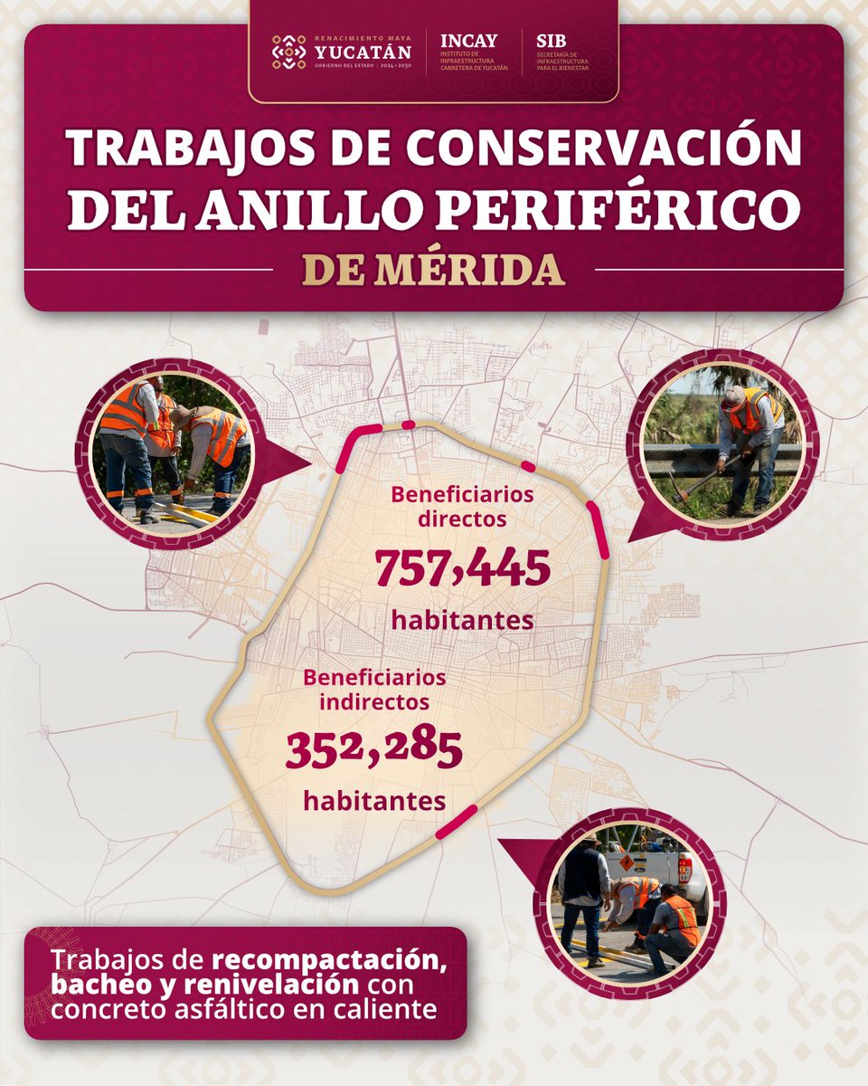 🚧 Seguimos mejorando la movilidad y seguridad vial en el Anillo Periférico de Mérida.

Con acciones de recompacción, bacheo y renivelación, avanzamos con orden, compromiso y cercanía a quienes transitan por esta vía todos los días.