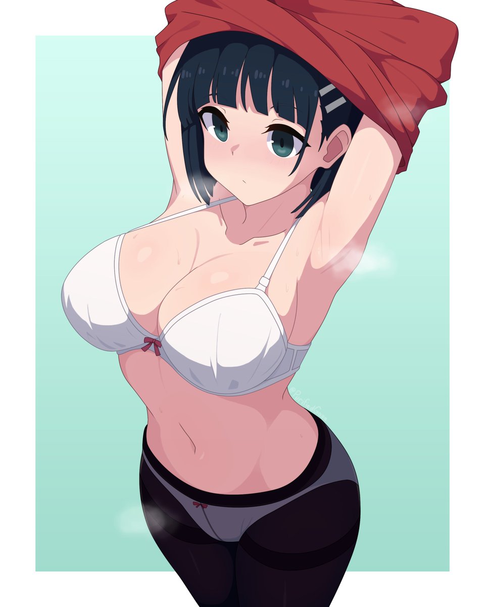 Suguha is undressing after a sweaty workout.

#SAO #SwordArtOnline
