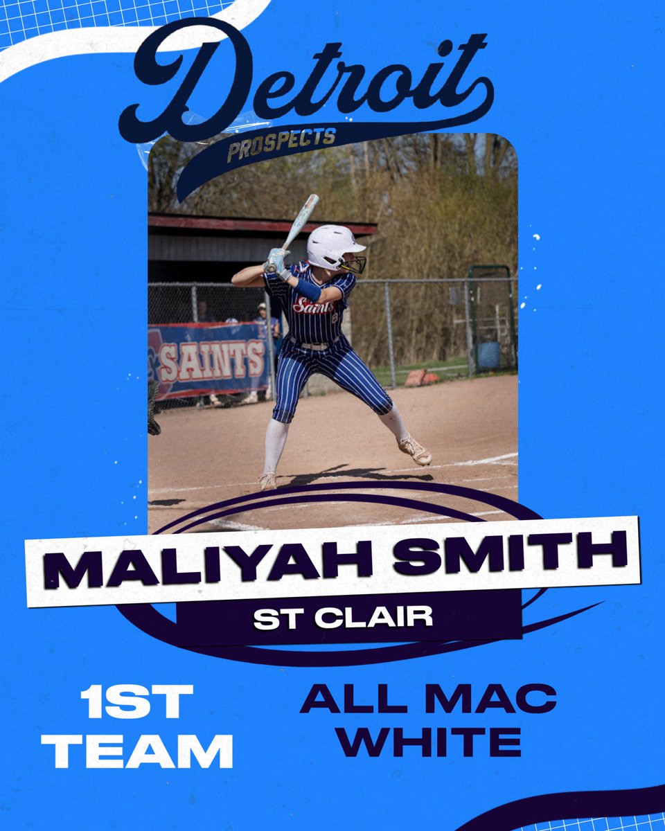 Detroit Prospects FP Chmielewski (@prospectsfp2829) on Twitter photo Congrats to <a href="/maliyah_smith28/">Maliyah Smith</a> on making 1st team all MAC White. Maliyah worked her way into the 3 hole on a talented St Clair team. Maliyah had 5 RBI and 4 runs this weekend. Congrats to <a href="/maliyah_smith28/">Maliyah Smith</a> on making 1st team all MAC White. Maliyah worked her way into the 3 hole on a talented St Clair team. Maliyah had 5 RBI and 4 runs this weekend.