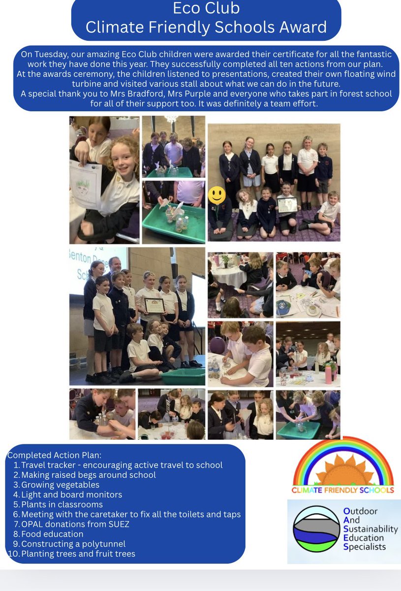 CCPS_NShields's tweet image. We are so proud we have achieved Climate Friendly Schools status for 2025 🎉