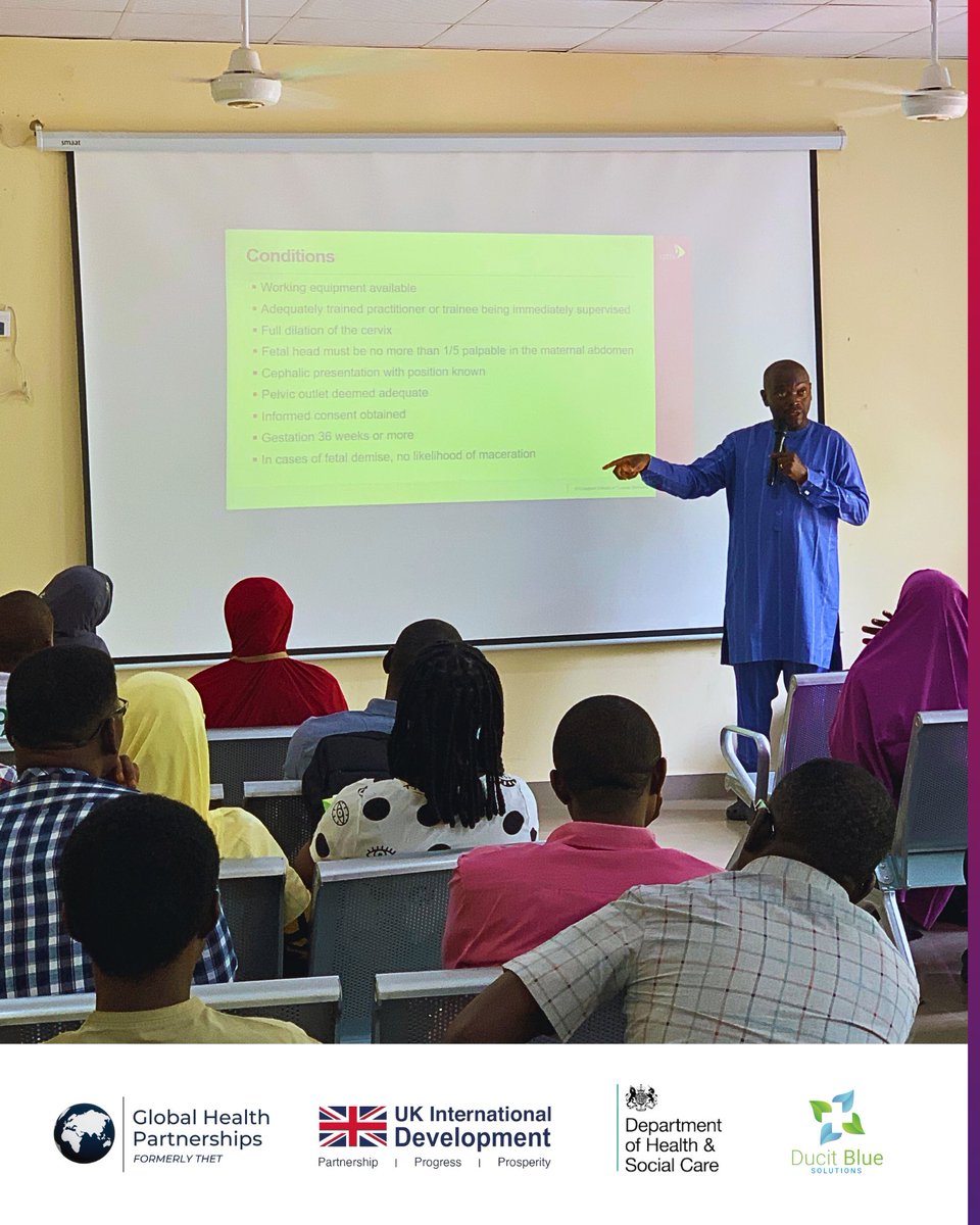 wellbeingafrica's tweet photo. The second day of the Advanced Obstetrics and Surgical Skills (#AOSS) training at the Federal Teaching Hospital, Gombe, continued with a strong focus on building essential clinical skills for maternal and newborn care.

Resident doctors took part in practical breakout sessions covering key areas such as perioperative care, vaginal breech delivery, safe blood transfusion practices, and the use of the WHO Safe Surgery Checklist (#SSCL). These sessions combined theory with hands-on learning to strengthen participants’ readiness for real-life emergency scenarios.

A session on assisted vaginal delivery introduced participants to techniques like the use of the ventouse (vacuum extractor), with trainers emphasizing posture, control, and safety to ensure positive outcomes for both mother and baby.

Using mannequins and simulations, participants were able to apply what they learned in a realistic and supportive environment.

This project is funded through the Global Health Workforce Programme, supported by the UK Department of Health and Social Care (DHSC) for the benefit of the UK and partner country health sectors.

The training continues to reflect the programme’s core goal to enhance the capacity of Nigeria’s maternal health workforce through skill-building and practical experience.

@lstmnews @LSTMNigeria @LSTM_MNHQoC @THETlinks @Ducit_Blue @WHONigeria @Fmohnigeria @NphcdaNG @nighealthwatch @pshan_alliance @WHOAFRO @WHO @UKinNigeria 

#GHWP #LSTM #WBFA #MaternalHealth #NigeriaHealth #SurgicalSkills