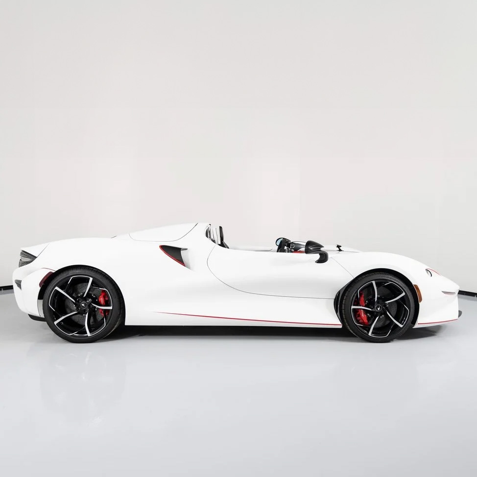 2021 McLaren Elva | Asking Price: $1,599,995

This Elva is hand-finished in MSO Anniversary White, complemented by Jet Black Interior with two tone seats: driver seat in Jet Black and passenger seat in White Leather!

With tons of MSO Bespoke options, with a extensive build sheet