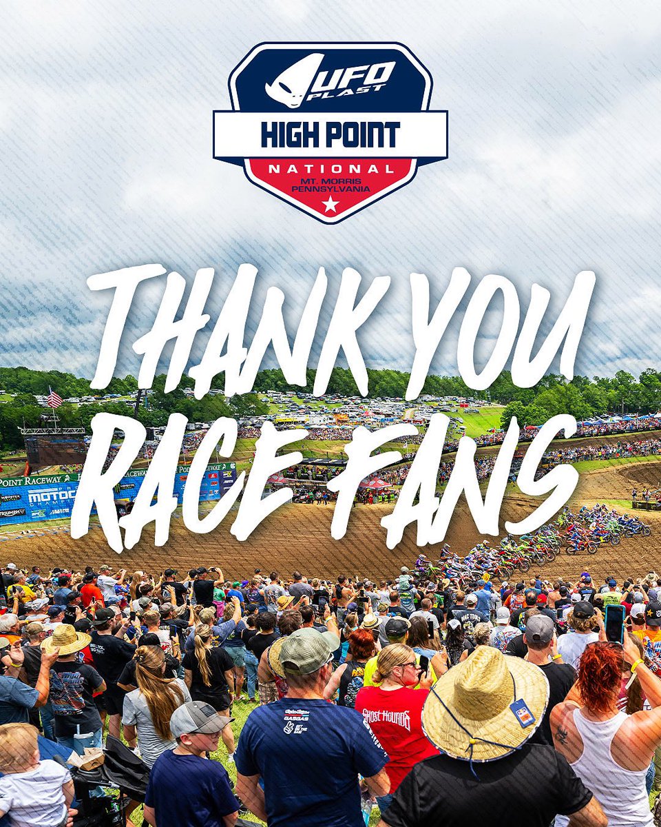Thank you everyone for coming out to @promotocross at High Point Raceway 🏁 We hope you all enjoyed your Father’s Day Weekend 🤘 #HighPointMX