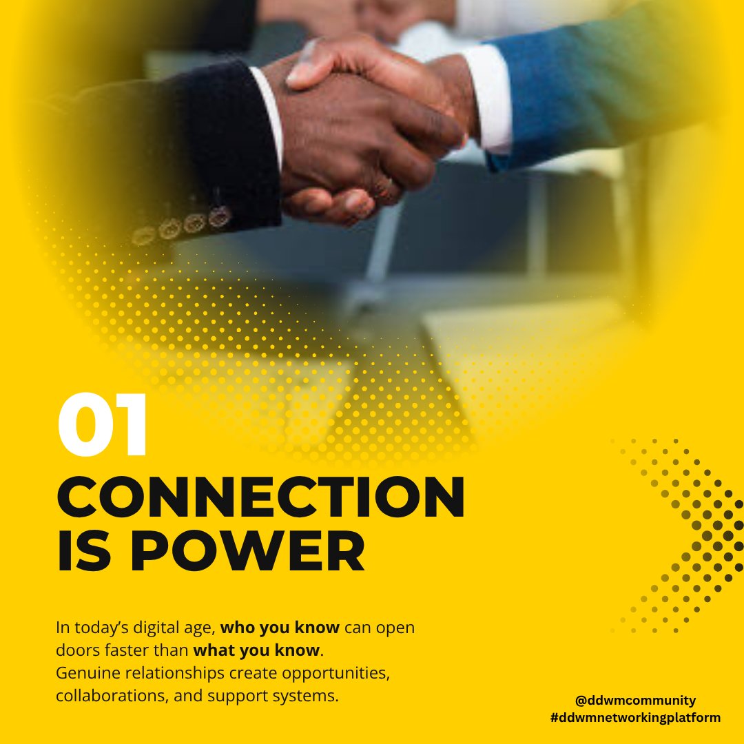 ddwmcommunity's tweet photo. In today’s world, your network can be your superpower.
Join the DDWM Networking Platform - Where purpose meets people 
.
.
#NetworkingThatMatters #DDWMCommunity #GetImpacted #ImpactLives #LinkedInNetworking #FacebookCommunity #PersonalGrowth #CareerConnections https://t.co/oj77jJXy5X