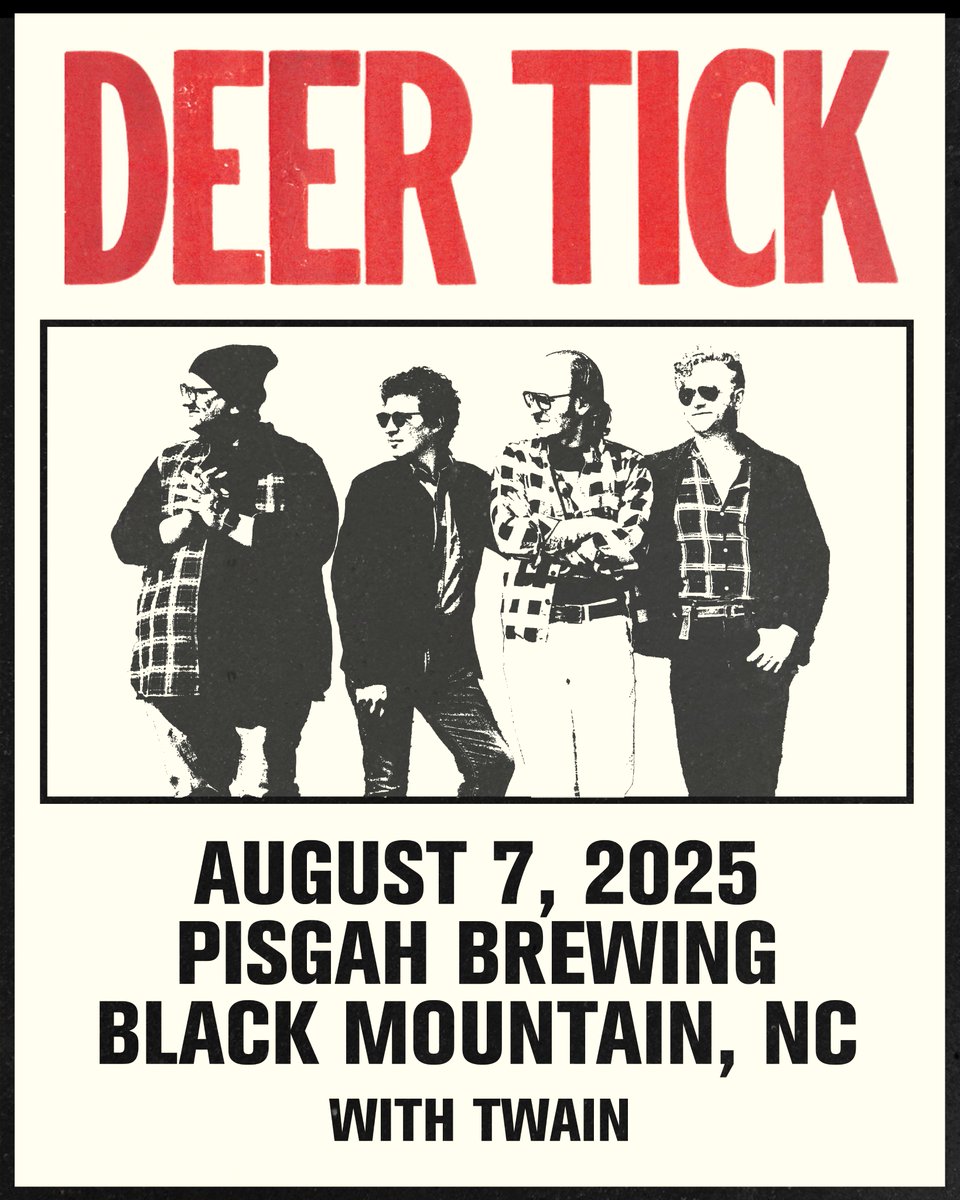 NORTH CAROLINA: We've just added <a href="/twainband/">Twain</a> onto our <a href="/PisgahBrewing/">Pisgah Brewing Co.</a> show on August 7th! Grab your tickets while you can at 10atoms.com/DT-BlackMounta…