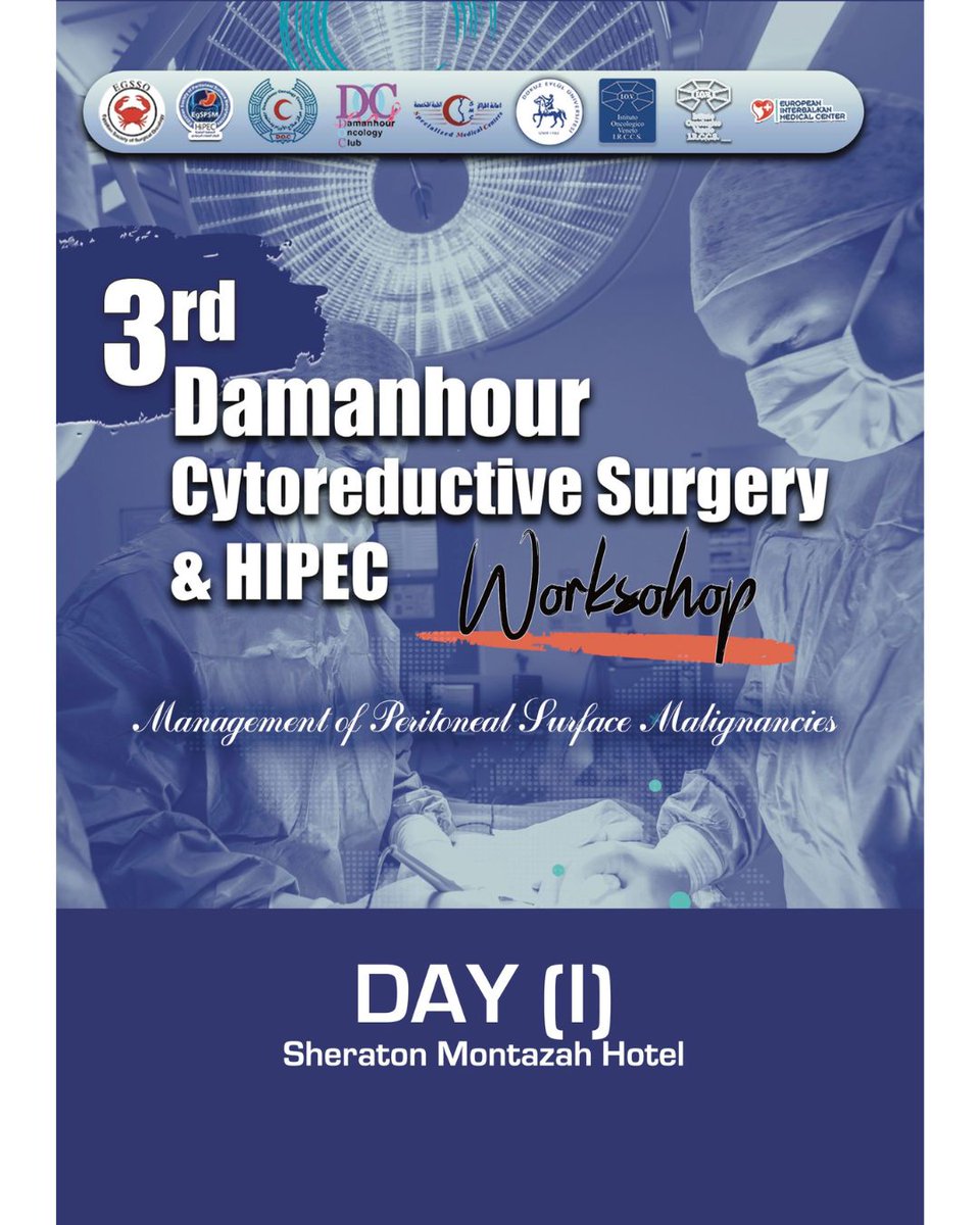 3rd Damanhour Cytoreductive Surgery &amp; HIPEC Workshop'u 19-29 Haziran 2025 tarihinde İskenderiye, Mısır'da gerçekleşecektir.