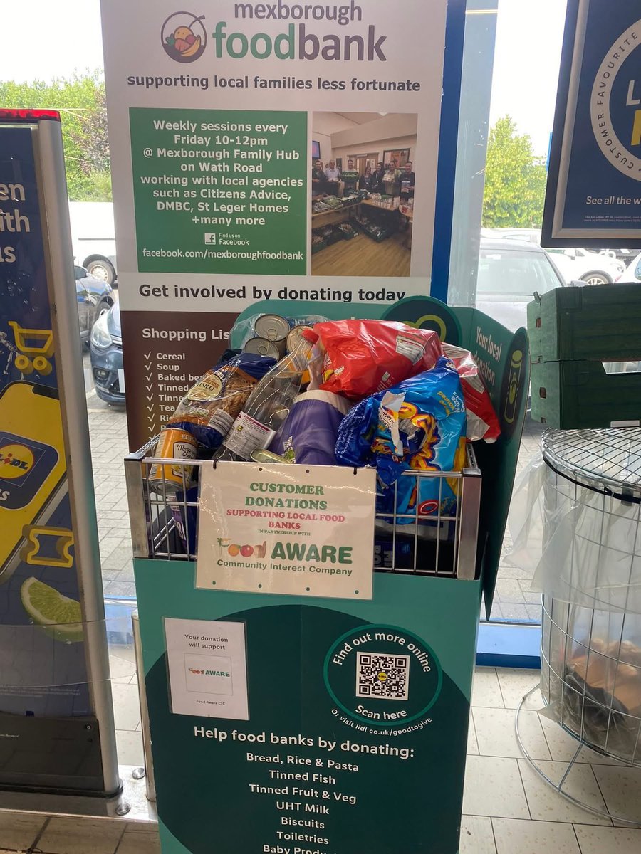 MexboroughFoodbank (@mexborofoodbank) on Twitter photo Average 18-23 food parcels out pw in Mex/Conis/Denaby all via partner referrals- <a href="/MyDoncaster/">City of Doncaster Council</a> <a href="/StLegerHomes/">St. Leger Homes</a> <a href="/CABDoncaster/">Citizens Advice Doncaster Borough</a> etc
Thks Mex Family Hub& <a href="/Donc_Comm_South/">Communities South</a> 4 help
#doncasterisgreat <a href="/DoncasterDamian/">Damian Allen</a>
Pls donate! <a href="/LidlGB/">@LidlGB</a> <a href="/nbrly/">neighbourly.com</a> <a href="/PostcodeLottery/">Postcode Lottery</a>
👇
facebook.com/share/1ENBn6u1… Average 18-23 food parcels out pw in Mex/Conis/Denaby all via partner referrals- <a href="/MyDoncaster/">City of Doncaster Council</a> <a href="/StLegerHomes/">St. Leger Homes</a> <a href="/CABDoncaster/">Citizens Advice Doncaster Borough</a> etc
Thks Mex Family Hub& <a href="/Donc_Comm_South/">Communities South</a> 4 help
#doncasterisgreat <a href="/DoncasterDamian/">Damian Allen</a>
Pls donate! <a href="/LidlGB/">@LidlGB</a> <a href="/nbrly/">neighbourly.com</a> <a href="/PostcodeLottery/">Postcode Lottery</a>
👇
facebook.com/share/1ENBn6u1…