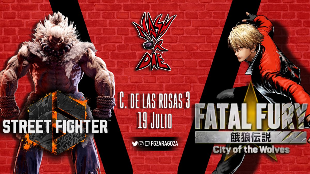 Get ready, fight!

¡Anunciamos nuestro segundo torneo de JULIO!

El sábado 19 de julio tenemos el Mash or Die 39, con Street Fighter 6 y Fatal Fury: City of the Wolves.

¡Os esperamos!

Enlace para inscribirse en el siguiente tweet
