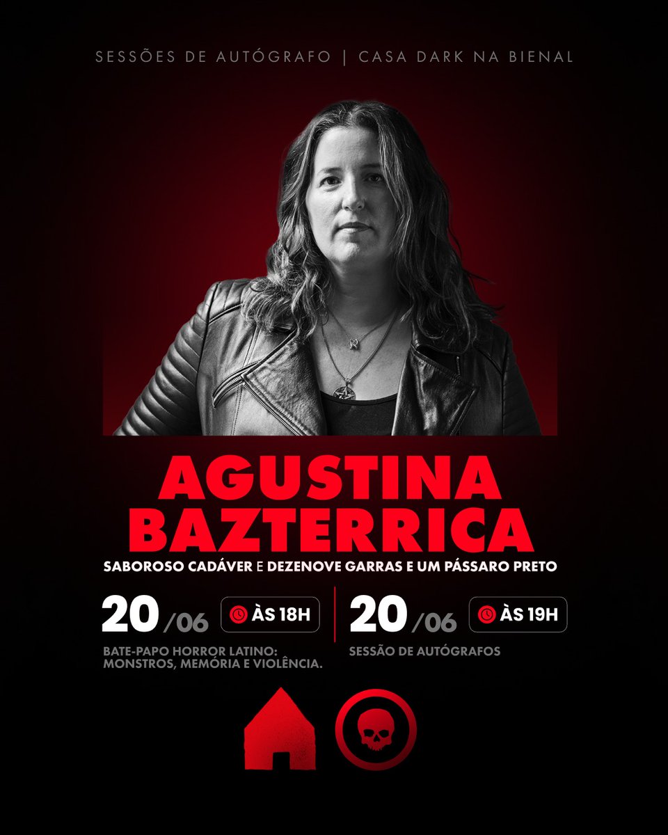 Agustina Bazterrica💚🏳️🌈 (@agusbazterrica) on Twitter photo Mañana viajo a la feria de Río de Janeiro <a href="/bienaldolivro/">Bienal do Livro Rio</a> y voy a participar en este evento con mi editorial <a href="/DarkSideBooks/">DarkSide® Books 🔴</a>
¡Nos vemos ahí! ❤️🖤❤️ Mañana viajo a la feria de Río de Janeiro <a href="/bienaldolivro/">Bienal do Livro Rio</a> y voy a participar en este evento con mi editorial <a href="/DarkSideBooks/">DarkSide® Books 🔴</a>
¡Nos vemos ahí! ❤️🖤❤️