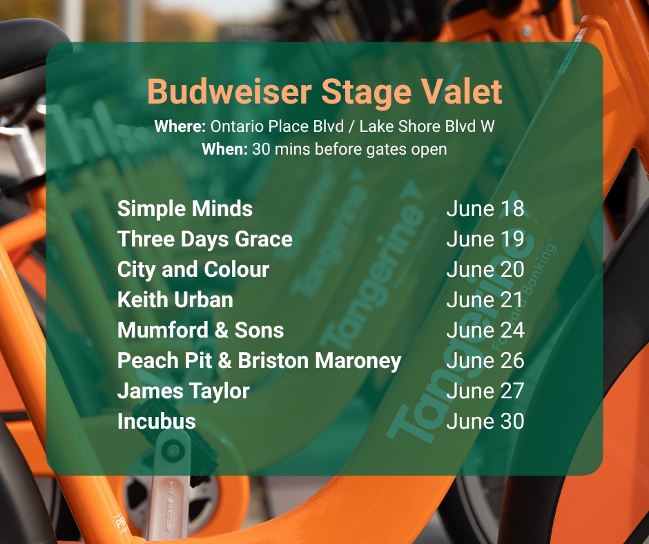 BikeShareTO's tweet image. 🎶 Heading to a show at Budweiser Stage? We’ve got your ride covered!
Bike Share Toronto offers valet service at every show - so you’ll always have a spot to dock your bike.
📍 Find us 30 min before gates open: Ontario Place Blvd & Lake Shore Blvd W
#BikeShareTO…
