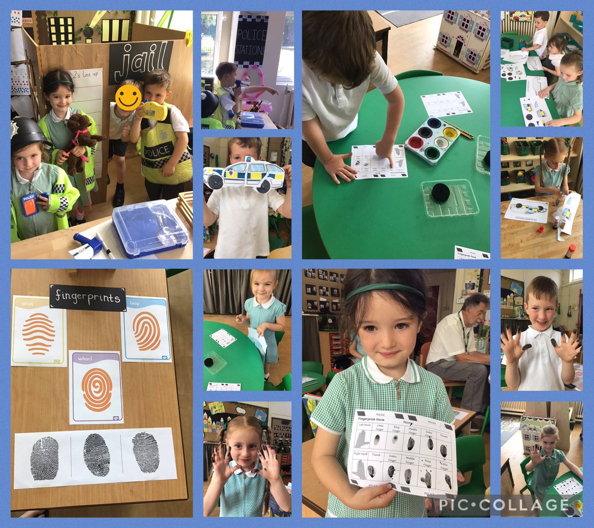 The children had a blast playing police officers in our classroom police station, complete with a jail and fingerprinting! They are learning about everyday heroes and exploring how police keep us safe. So much imagination and fun!