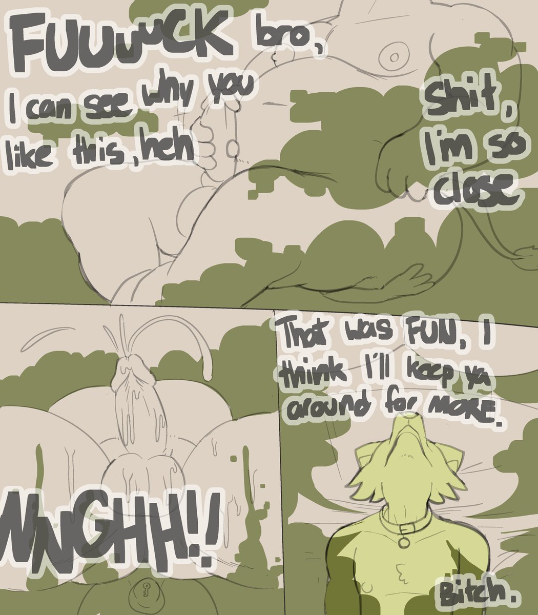 (short comic) smug little fox gets GASSED by big dom bull(y)