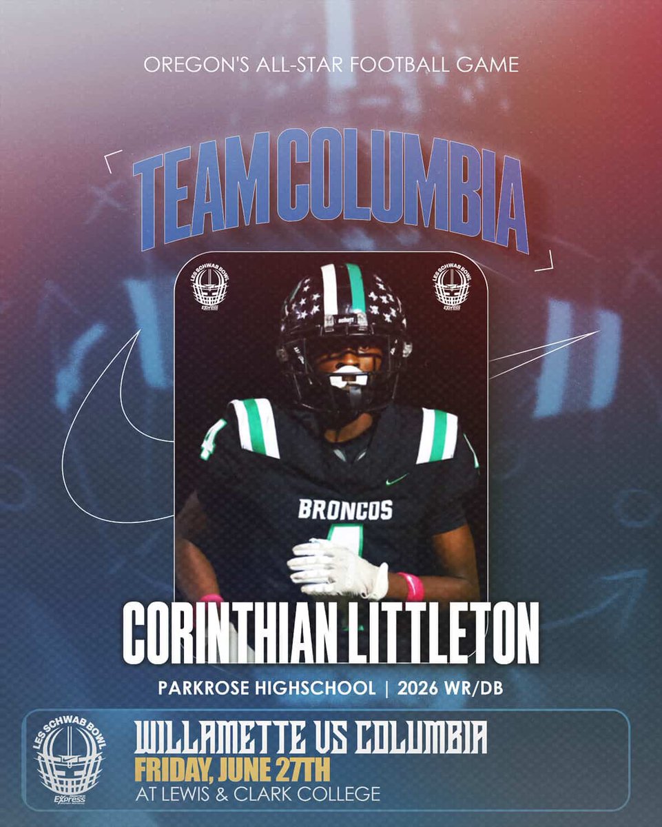 Corinthian Littleton🏈 (@corinthianl7492) on Twitter photo Just a reminder I will be competing in the Les Schwab bowl and ready to ball out🚨 up next!!! <a href="/BrandonHuffman/">Brandon Huffman</a> <a href="/JordanJ_/">Jordan Johnson</a> <a href="/flyguyhuey5/">Houston Lillard</a> Just a reminder I will be competing in the Les Schwab bowl and ready to ball out🚨 up next!!! <a href="/BrandonHuffman/">Brandon Huffman</a> <a href="/JordanJ_/">Jordan Johnson</a> <a href="/flyguyhuey5/">Houston Lillard</a>