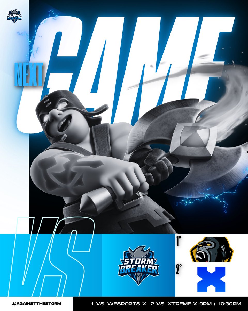 Stormbreaker (@crstormbreaker) on Twitter photo #CR | MATCHDAY
📅| Wednesday 18.06.25
⏰| 21:00 CEST
🏆| <a href="/HILeagueCR/">Hades Inferno League</a>
🎗| Group Stage
🆚️| <a href="/WeSports_CR/">WeSports</a>
⏰| 22:30 CEST
🏆| <a href="/PPxOrion_Cr/">PPX ORION LEAGUE</a> 2
🎗| Playoffs 1/2 Sur
🆚️| <a href="/Xtreme_Teamtbd/">Xtreme Esports</a>
#Stormbreakers #ClashRoyale #Matchday #CR | MATCHDAY
📅| Wednesday 18.06.25
⏰| 21:00 CEST
🏆| <a href="/HILeagueCR/">Hades Inferno League</a>
🎗| Group Stage
🆚️| <a href="/WeSports_CR/">WeSports</a>
⏰| 22:30 CEST
🏆| <a href="/PPxOrion_Cr/">PPX ORION LEAGUE</a> 2
🎗| Playoffs 1/2 Sur
🆚️| <a href="/Xtreme_Teamtbd/">Xtreme Esports</a>
#Stormbreakers #ClashRoyale #Matchday