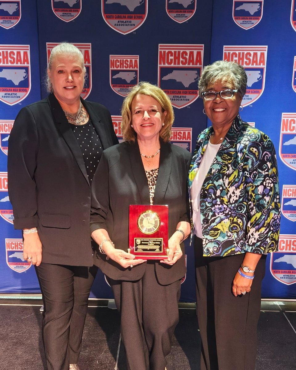 GHSP Assistant Director, Dr. Cheryl Leonard, accepted the "Bob Edwards Tradition Award" on behalf of <a href="/NC_GHSP/">NC_GHSP</a> today. This partnership with <a href="/NCHSAA/">NCHSAA</a> enables high schools to provide programs for student-athletes across the state, while highlighting traffic safety messages.